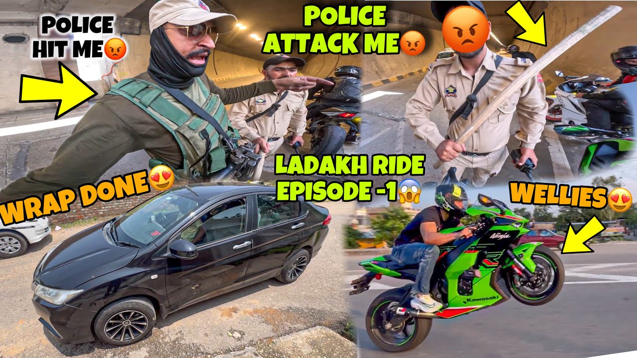 First Episode Ladakh Ride😍 Police hit me😡 Live Captured😡Zx10r in Ladakh Preparation for Ladakh