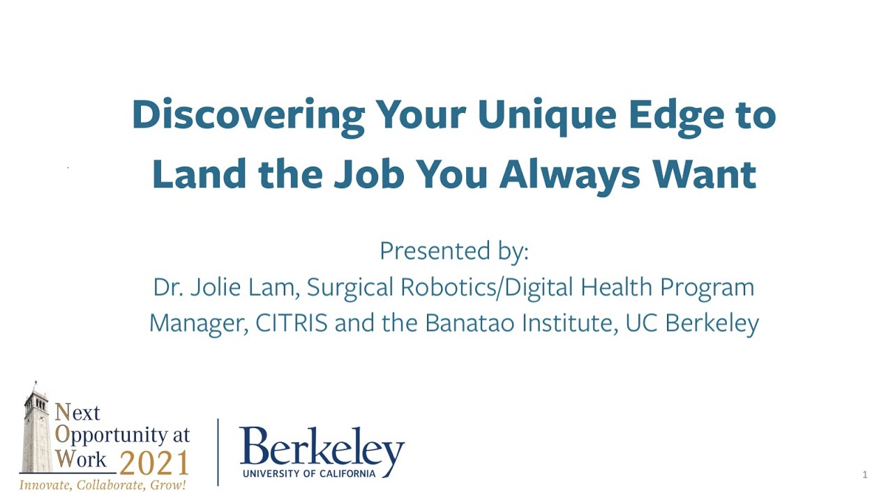 Discovering Your Unique Edge To Land The Job You Always Want Youtube