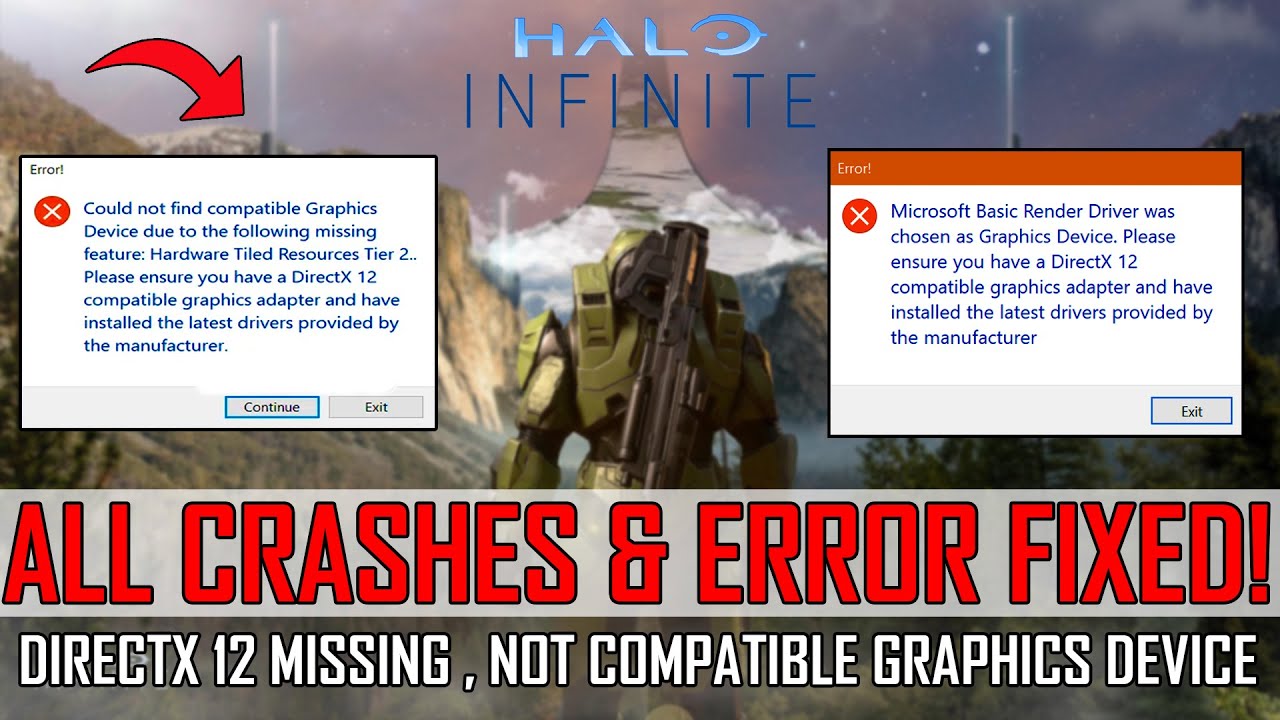 Fix Halo Infinite Crashing - Halo Infinite DirectX 12 Error & Not Find Compatible Graphics Device