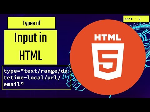 Types of text inputs | HTML5 | Web Design - YouTube