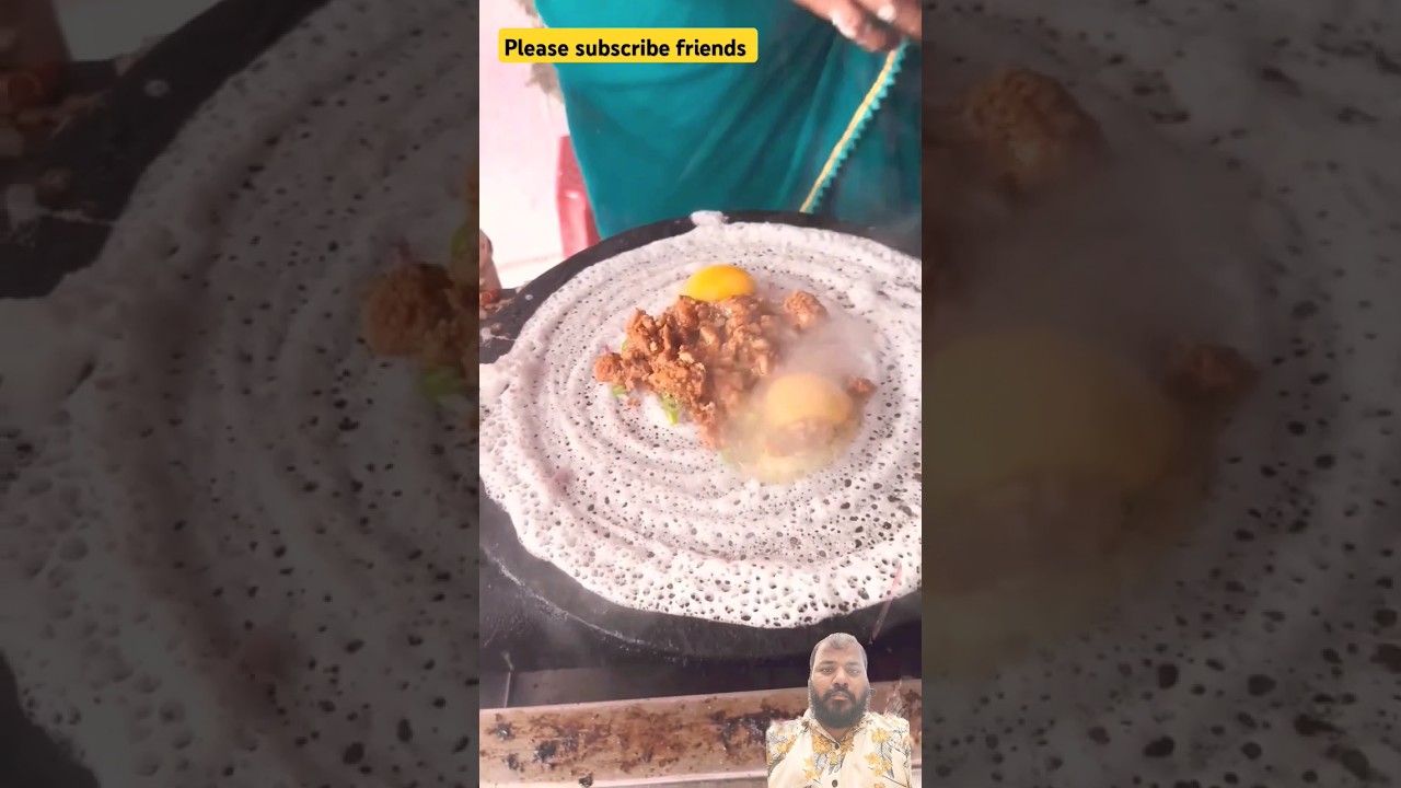 Eluru Famous Pushpa Double Egg Chicken Dosa Recipe 