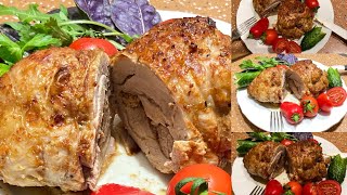 Рулет из индейки вкуснейший тает во рту На Новый год / #рулет из бедра индюшки с начинкой