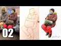 Drawing realistic portraits of strangers on the NYC subway compilation 2