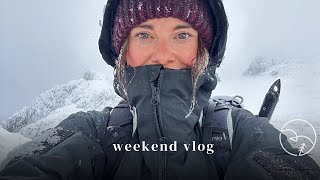 Running the first women's group hiking weekend, winter hiking in Scotland