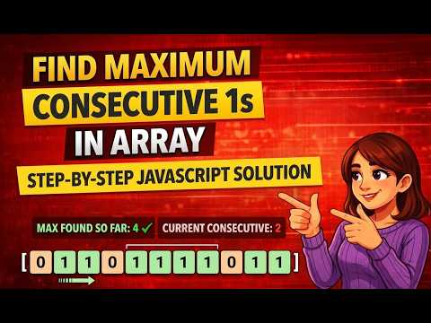 Max Consecutive Ones | JavaScript DSA Problem Explained (Easy Approach)