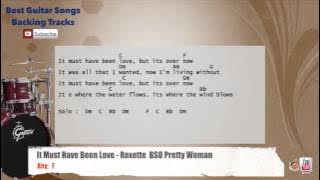 🥁 It Must Have Been Love - Roxette (Pretty Woman) Drums Backing Track with chords and lyrics