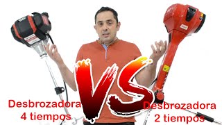 Desbrozadora de 2 tiempos vs desbrozadora 4 tiempos