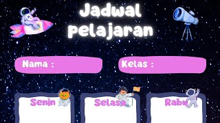 Canva Tutorial Jadwal Pelajaran di Canva || Space design style