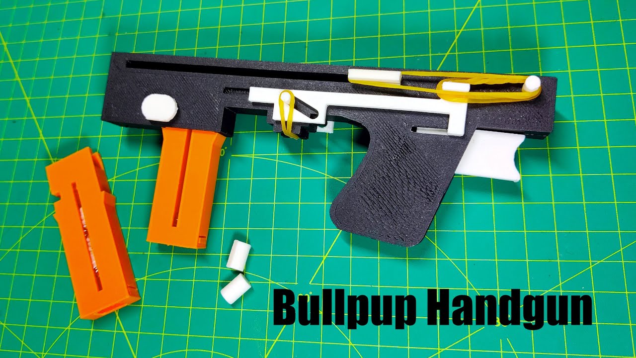 【DIY】Slingshot Gun v4.0 Bullpup Handgun YouTube