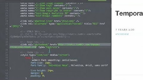 How to Find CSS Source Files of Tumblr Themes : CSS & PHP