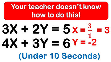 Solve ANY Simultaneous Equation under 10 Seconds - Algebra Maths Trick