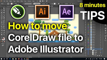 How to Move CorelDraw file to Adobe Illustrator for After Effects Projects - 8 minutes TIPS