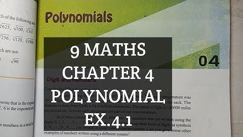 C.G class 9 maths//ch.4 polynomial//ex.4.1//complete solution//identify polynomial