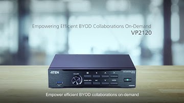 Empower BYOD meetings with ATEN VP2120 Seamless Presentation Switch with Quad View Multistreaming