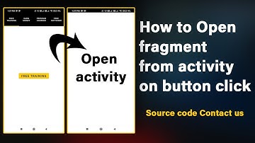 How to open fragment from activity on button click || LearnCode With RK