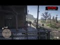 Red Dead Redemption 2 Arthur fighting and running over NPC's in Valentine