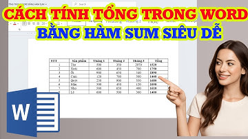 Cách tính tổng trong Word bằng hàm Sum siêu đơn giản