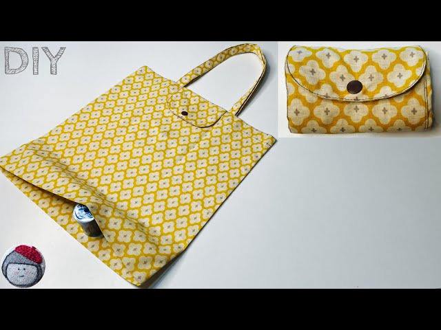 How to make a cute eco bag by folding - YouTube