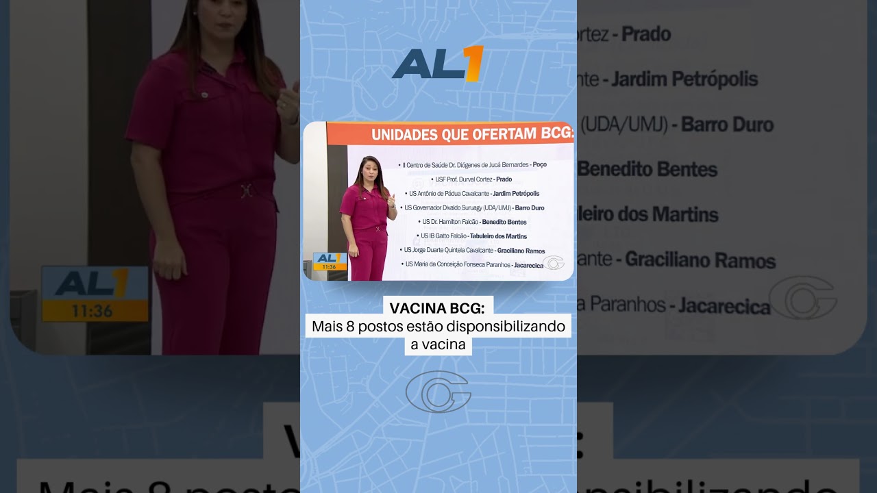 Vacina BCG: postos estão disponibilizando o imunizante em Maceió