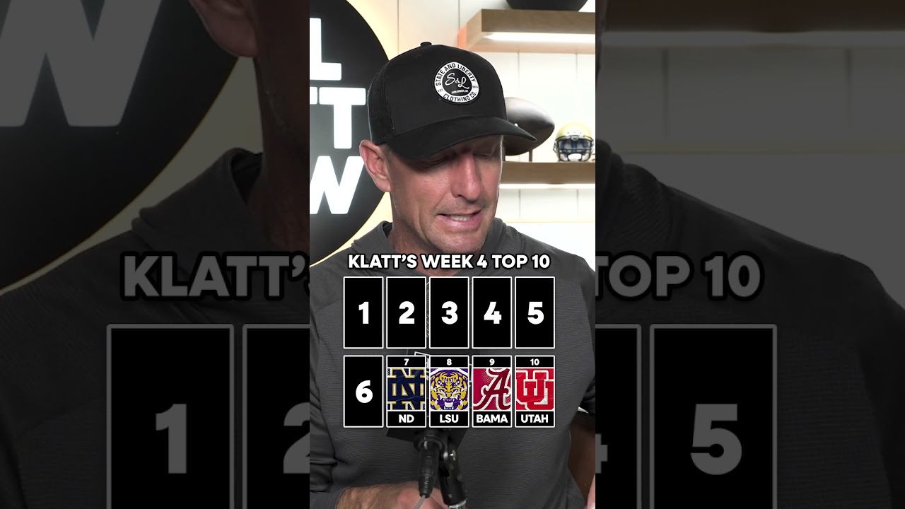 Do you agree with Joel Klatt's latest Top 10? 🤔 #CFB #football #top10