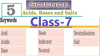 Keywords & Exercises Class 7 Science Chapter-5 Acids, Bases and Salts screenshot 4