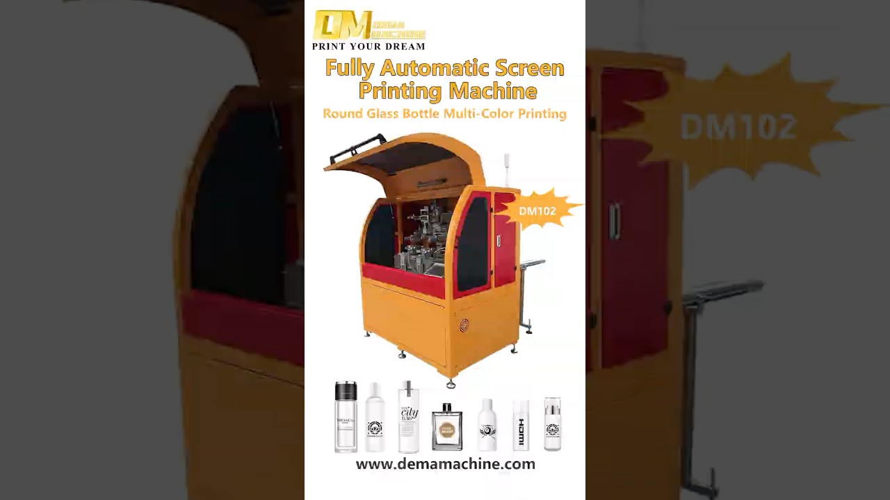 ✨DEMA Machine Fully automatic screen printing, perfect for effortless bottle decoration.