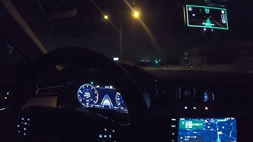 Self Driving on Expressway at night - Comma Three Openpilot v0.8.13 - Passat Variant B8
