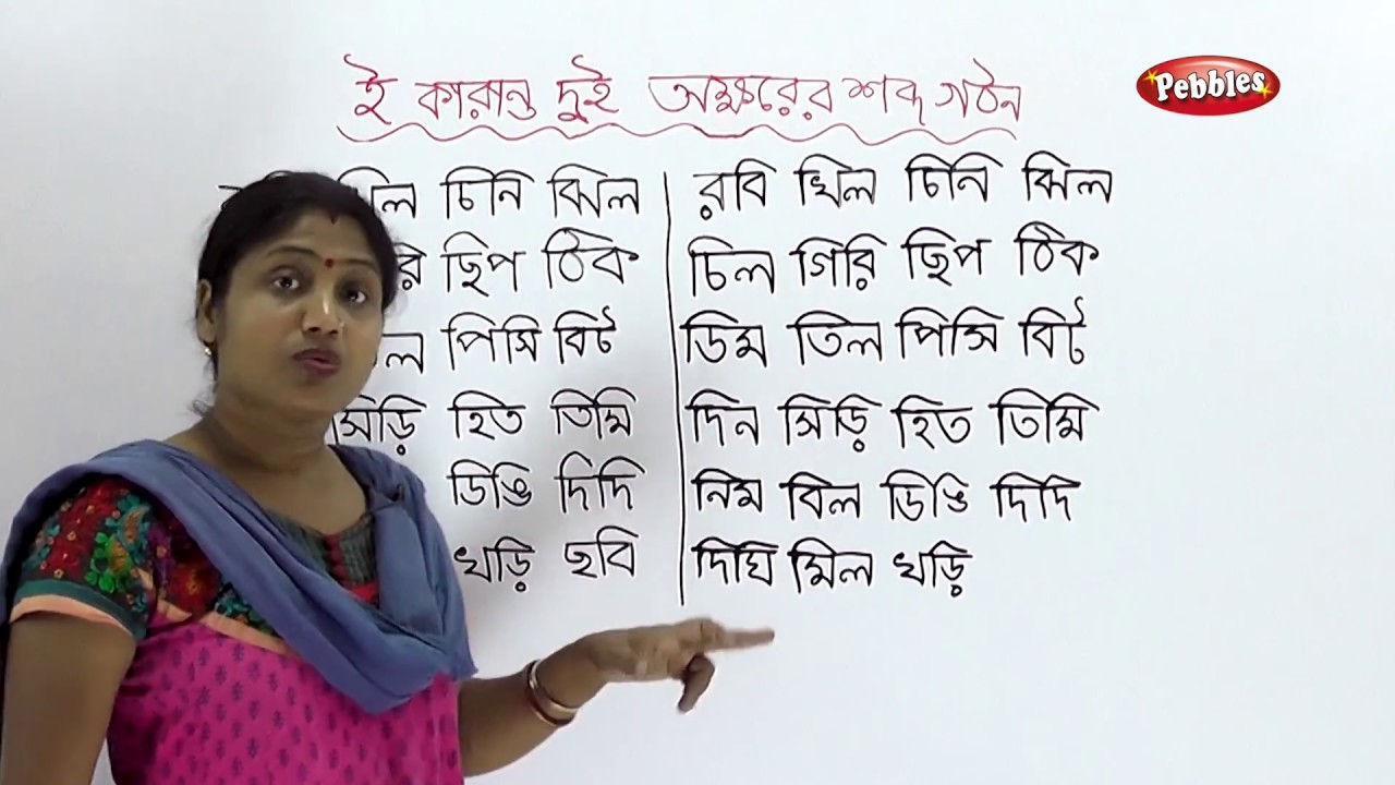 bengali alphabet with words