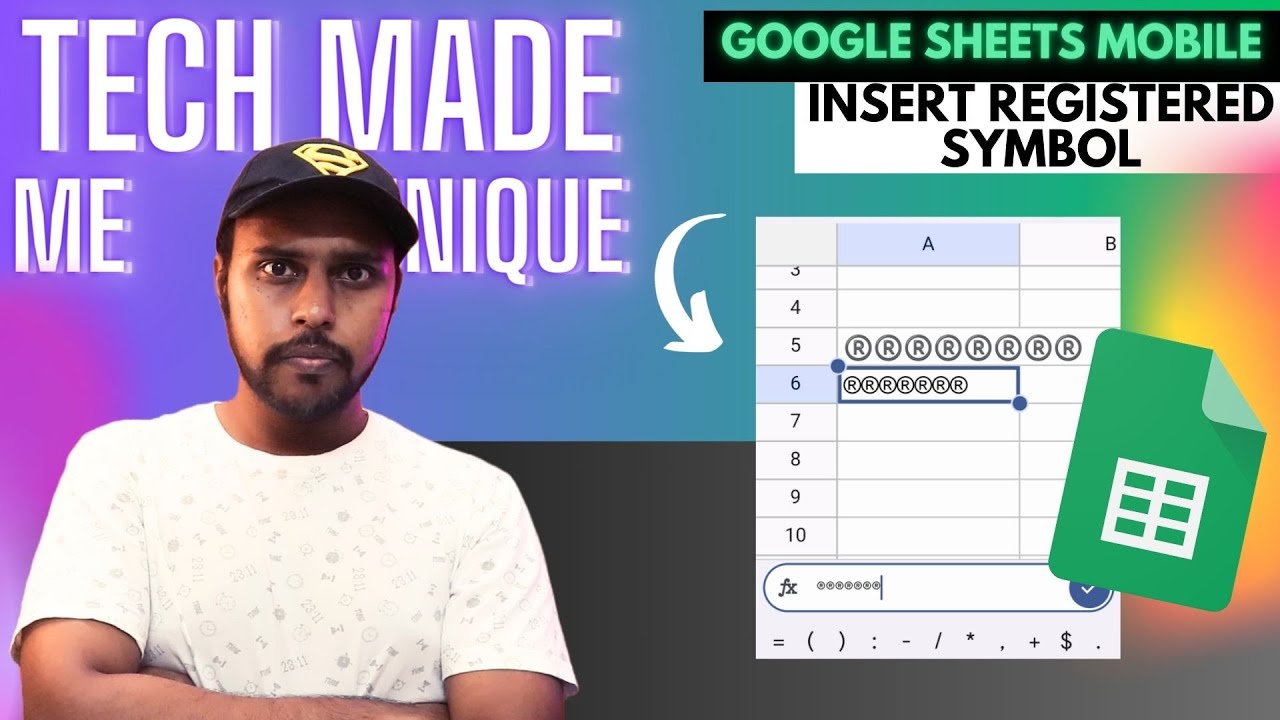 How to insert registered symbol in Google sheets mobile | registered symbol in Google sheets mobile