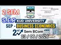 2nd Sem BCom Business Economics | SEP Syllabus 2026 Complete Guide 🎯