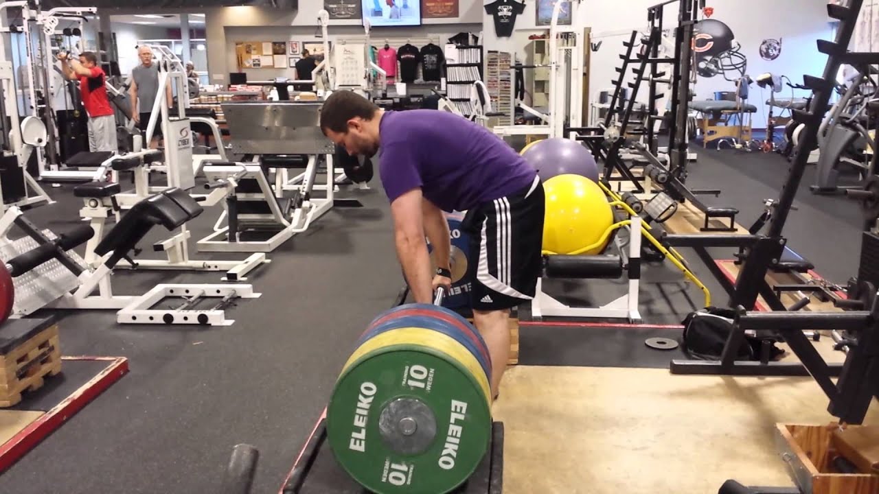 660 pound 300 kilo deadlift off blocks YouTube