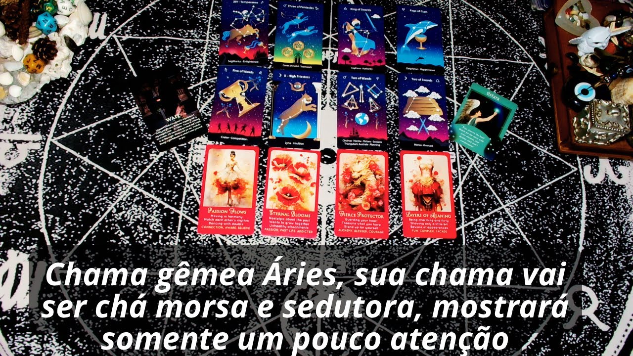 Chama gêmea Áries, sua chama vai ser chá morsa e sedutora, mostrará somente um pouco atenção