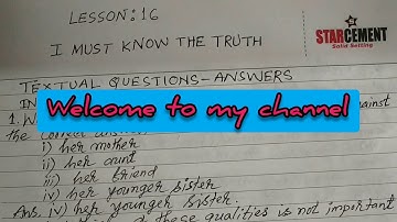 LESSON 16, I MUST KNOW THE TRUTH, ENGLISH, HS, ASOS, NIOS