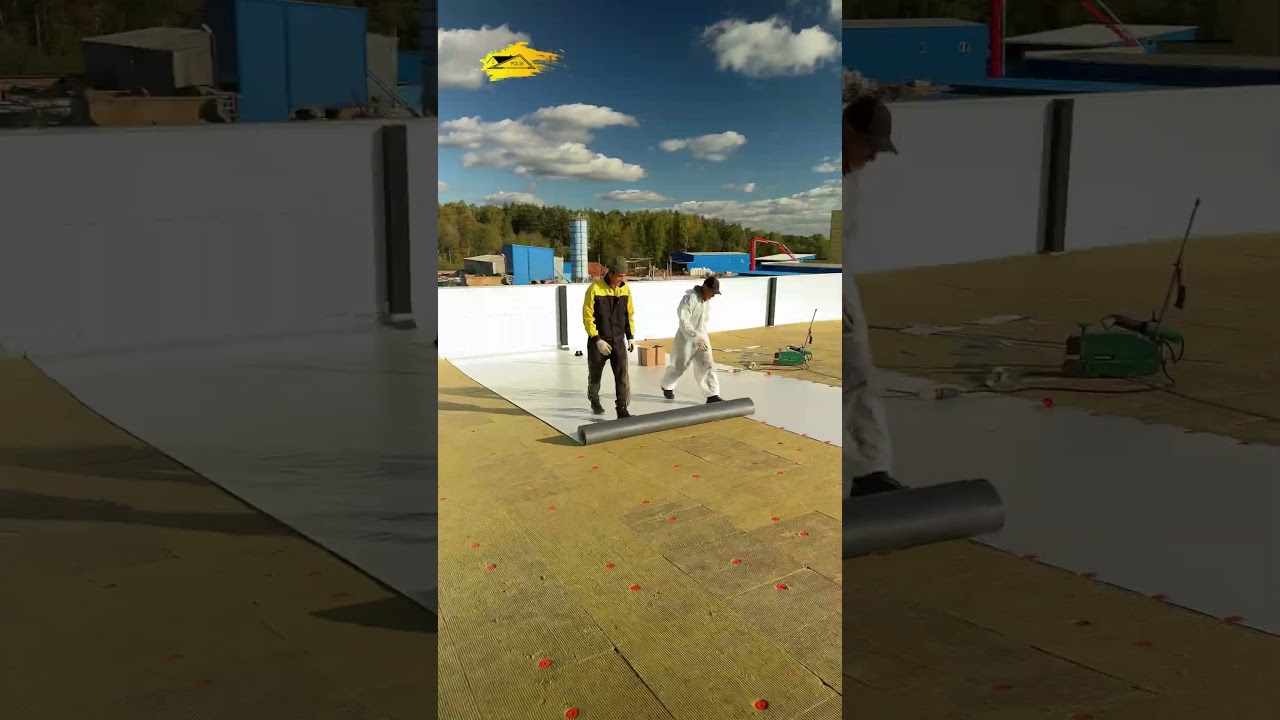 Крепим ПВХ мембрану на плоской кровле в Щёлково✅