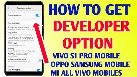 Vivo S1 Pro Me Developer Option Kaise Dhunde | Vivo Oppo Mobile Ka Developer Mode Settings