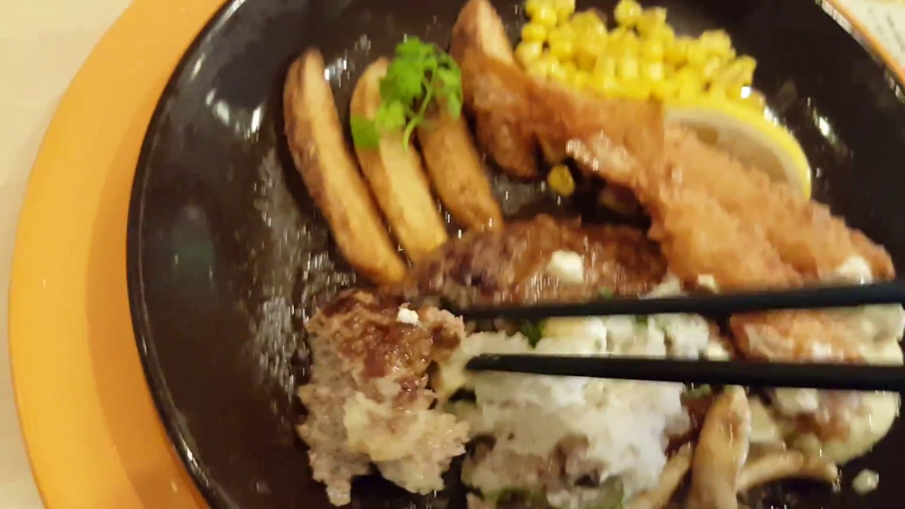 【ジョナサン】ハンバーグと海老フライ - YouTube