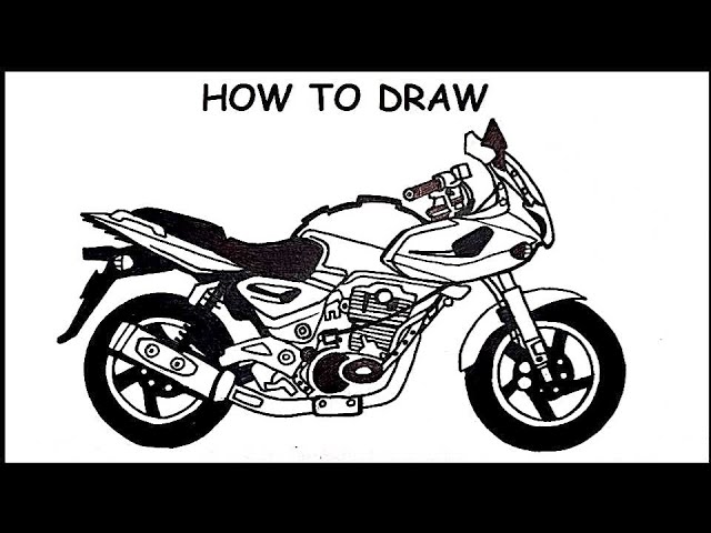 How To Draw Bajaj Pulsar 2 Youtube