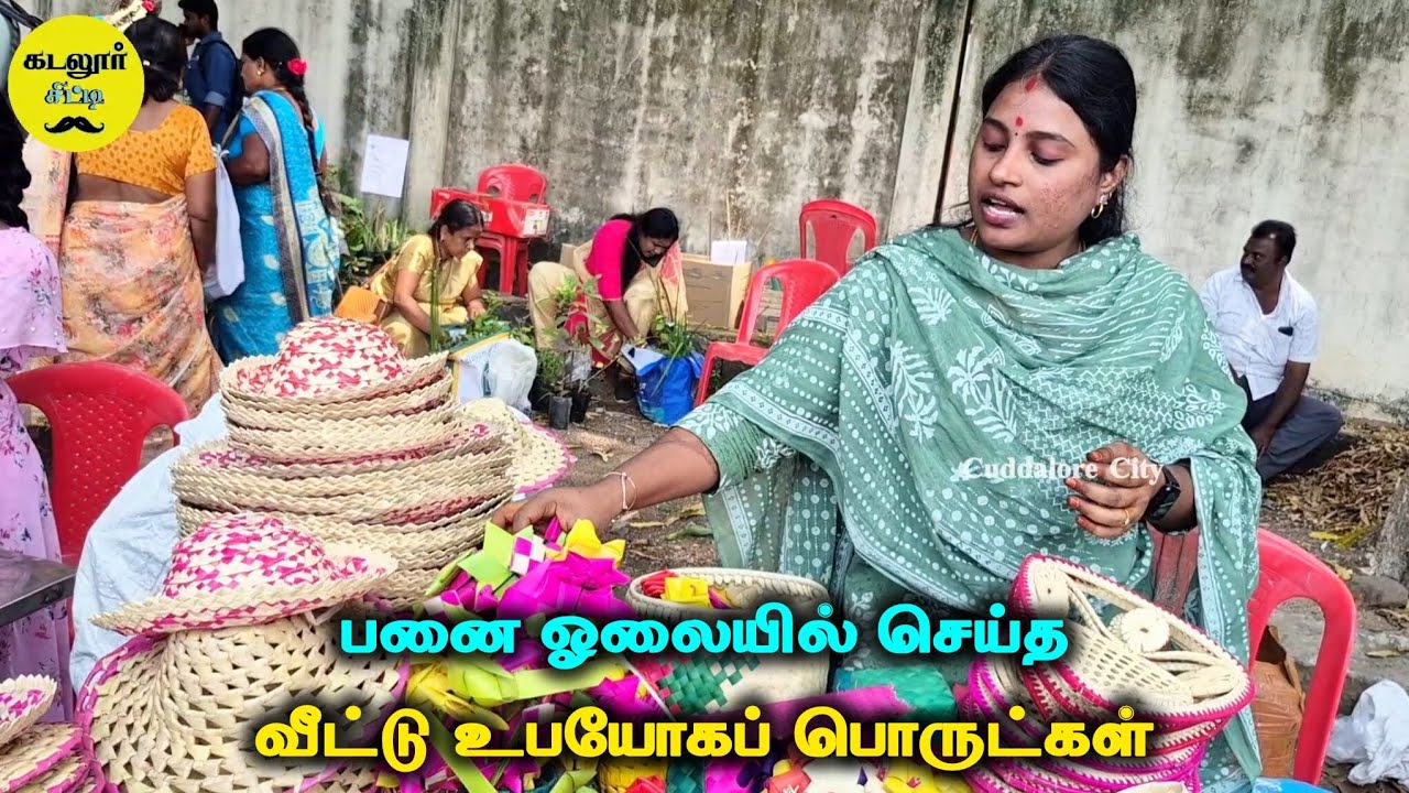 பனை ஓலையில் செய்த வீட்டு உபயோகப் பொருட்கள் | palm leaf product