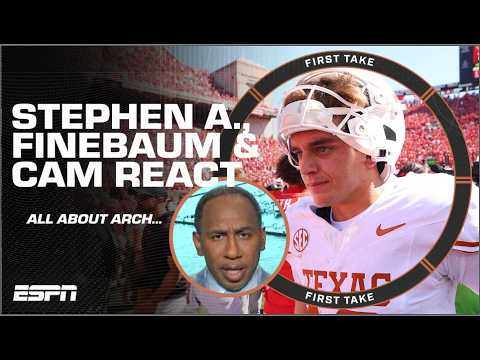 Stephen A. & Paul Finebaum DISAGREE with Cam Newton over Arch Manning?! 👀 | First Take