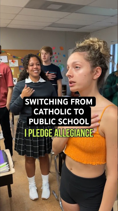 just give her two weeks #americanhighshorts #catholicschool #publicschool #highschool #backtoschool