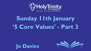 25th January 2026 5 Core Values Part 3 'Creating Community'