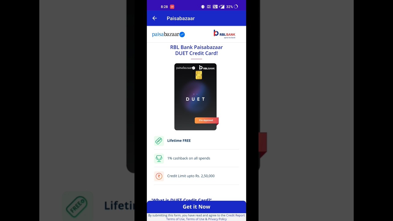 My RBL Bank Paisa Bazaar Duet Credit Card Approved 