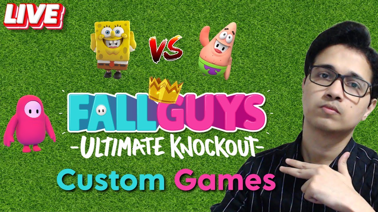 Fall Guys SpongeBob vs Patrick Skin Custom Games!