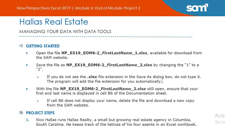 New Perspectives Excel 2019 | Module 6: End of Module Project 2 #newperspectives #module6 #EOM2