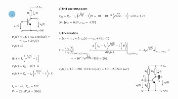 Signal Theory (Signals and Systems) - Exercise 11 - Linearization Problems