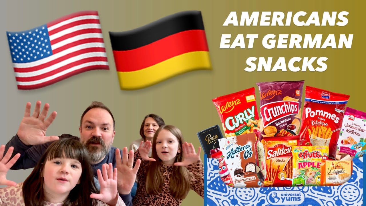 Американцы едят закуски из Германии | Немецкая еда | Распаковка Universal Yums | Международная ку...
