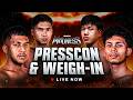 Ref:cJTS2OqVONM Weigh in &amp; press conference byon madness  nelson vs dewa aji 