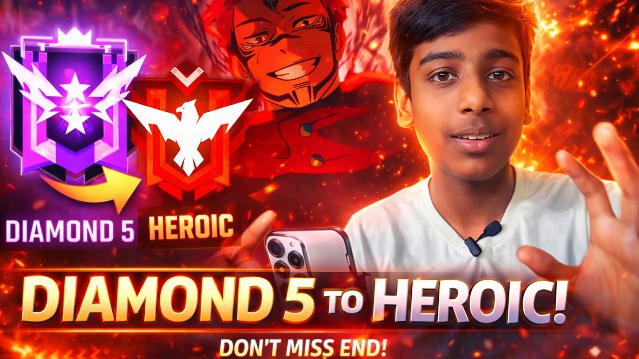 Diamond 5 to Heroic Push 🔥 Full Journey | Don’t Miss the End 😱 | Pandu FF Gaming