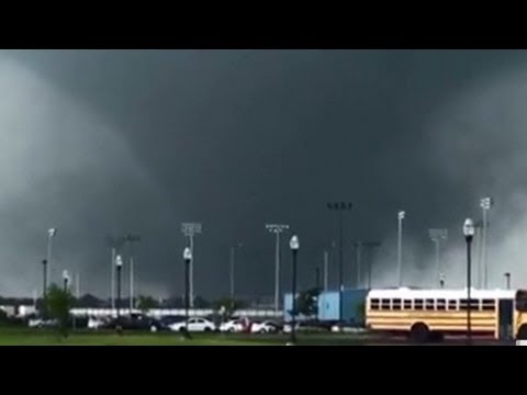 See houses completely leveled in Moore, Oklahoma