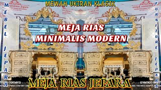 MEJA RIAS MEWAH 200cm MEJA RIAS UKIR JEPARA TERBARU KAYU JATI / MAHONI CAT DUCO MEJA MINIMALIS MEJA RIAS MINIMALIS KLASIK MODERN ANTIK EROPA GOLD